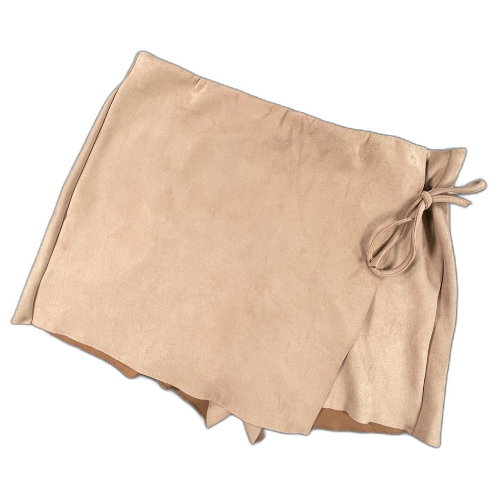 Torrid Faux Suede Wrap Skort 3 Tan Camel Plus Pull On Neutral Earthy Moto Shorts